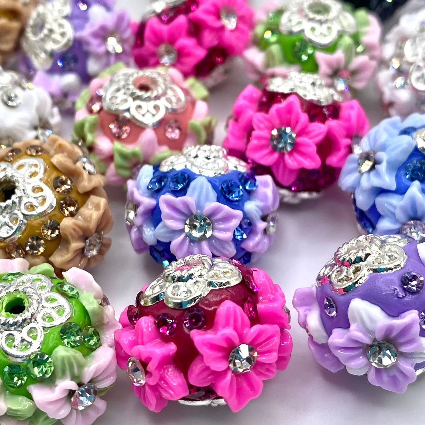 April Showers Flower Beads